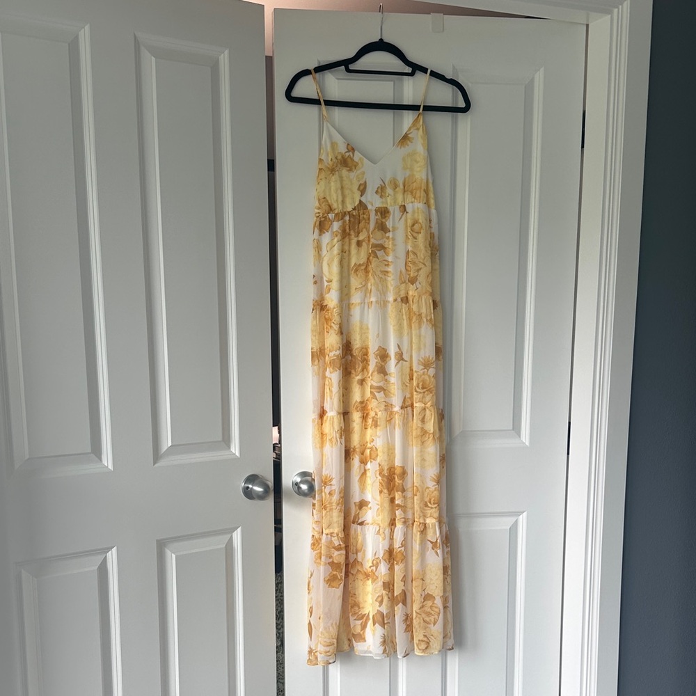 Express Yellow Floral Maxi Dress